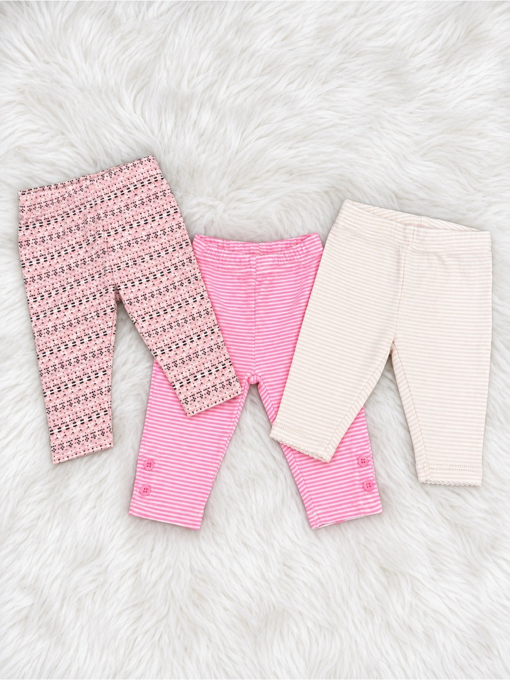 Baby Girl Leggings Bundle — 3 Pairs